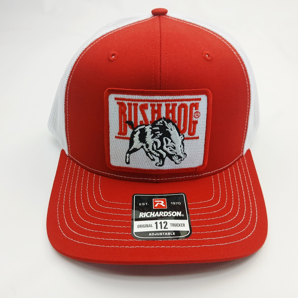 Bush Hog Richardson 112 Red and White Snap Back Trucker Hat